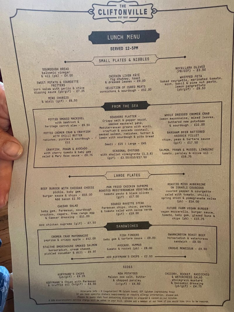 Restaurant at Cliftonville