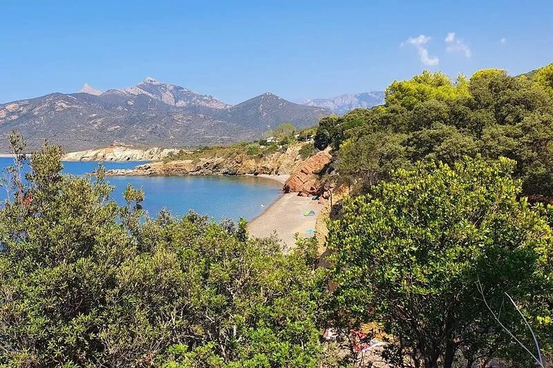 Quiet village, panoramic view, Scandola reserve, warm river Le Fango